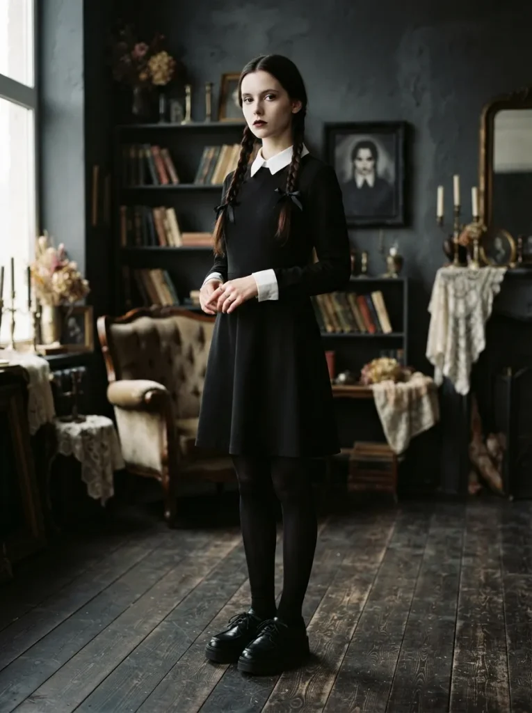 11. Wednesday-Inspired Outfit