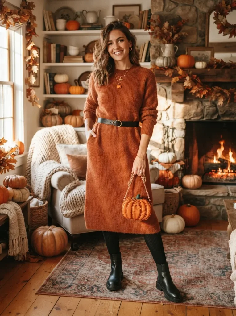 16. Pumpkin-Inspired Outfit