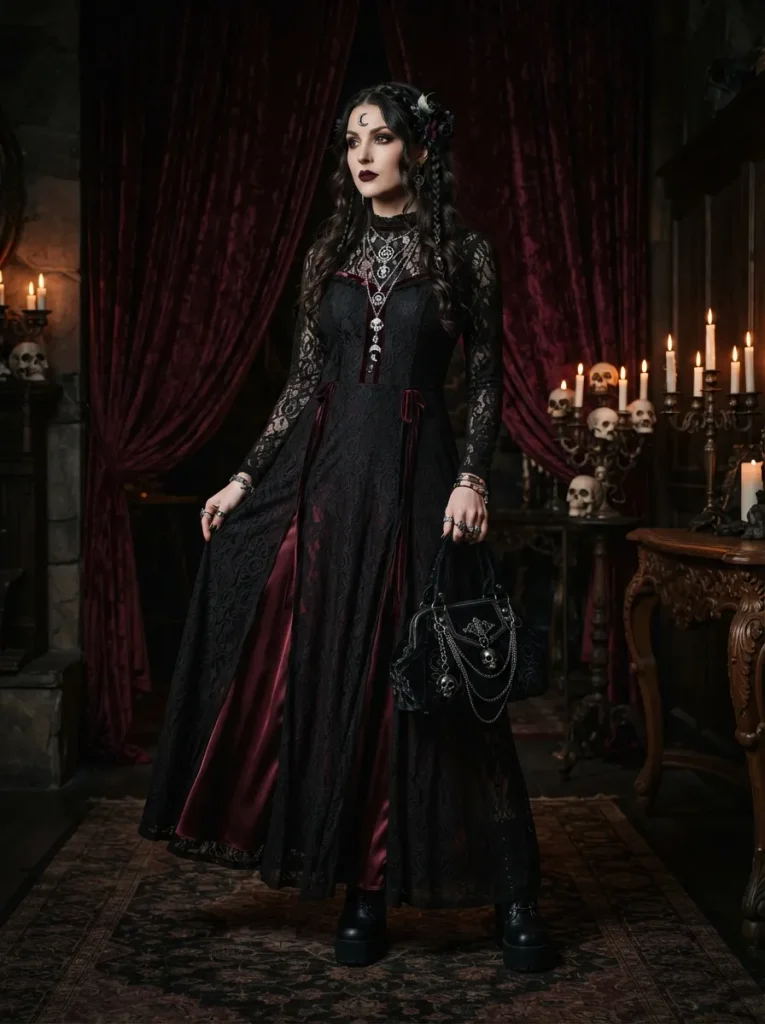 4. Mysterious Gothic Halloween Outfit