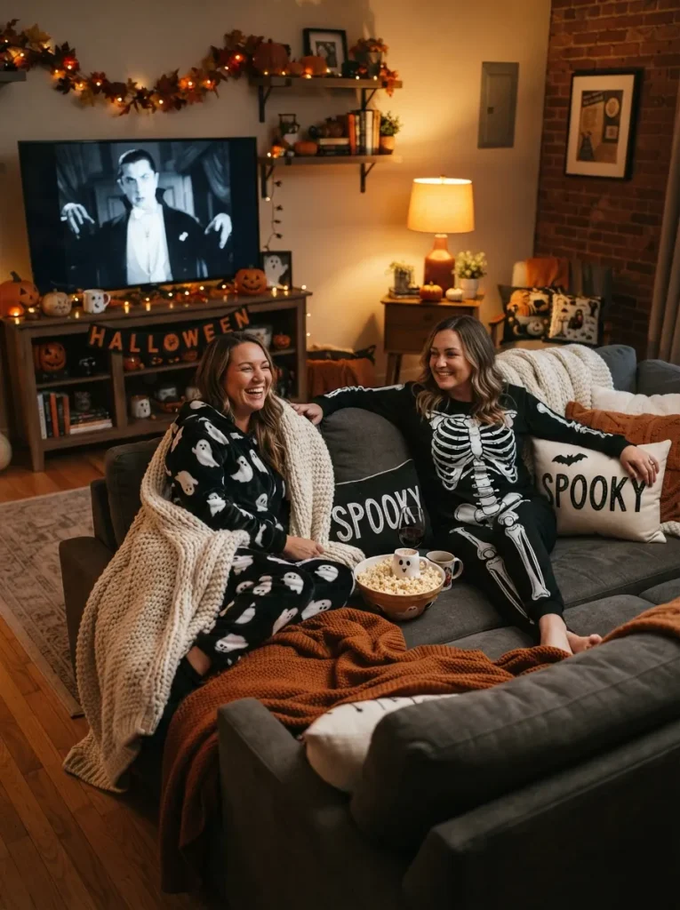 6. Choose Ghost or Skeleton Prints for a Playful Movie Night