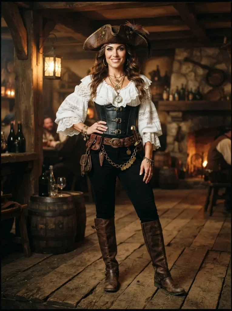 7. Stylish Pirate Halloween Outfit