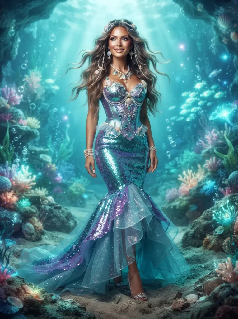 8. Magical Mermaid Halloween Outfit