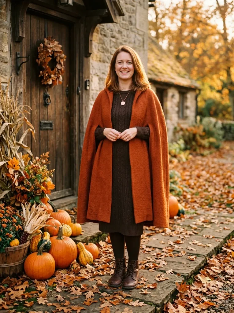 Burnt Orange Pumpkin Cloak