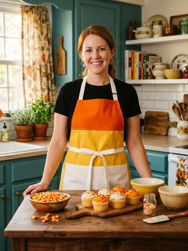 Candy Corn Colorblock Apron
