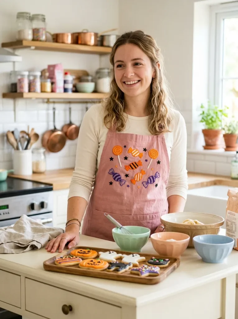 Embroidered Candy Apron
