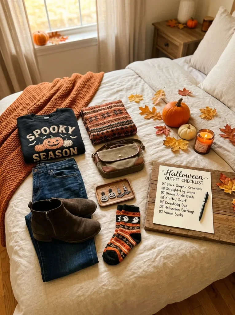 Final Halloween Crewneck Outfit Checklist