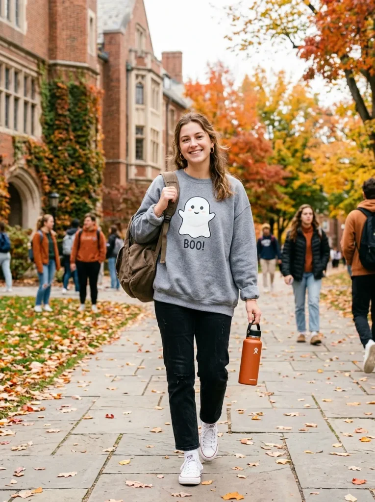 Halloween Crewneck Outfits for School or College
