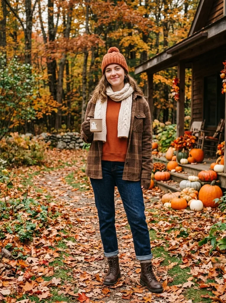 How to Layer a Halloween Crewneck for Cold Weather