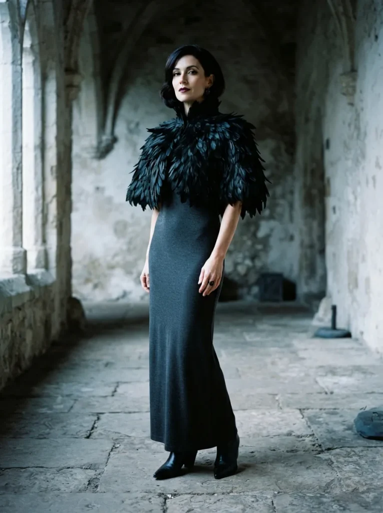 Raven Feather Capelet