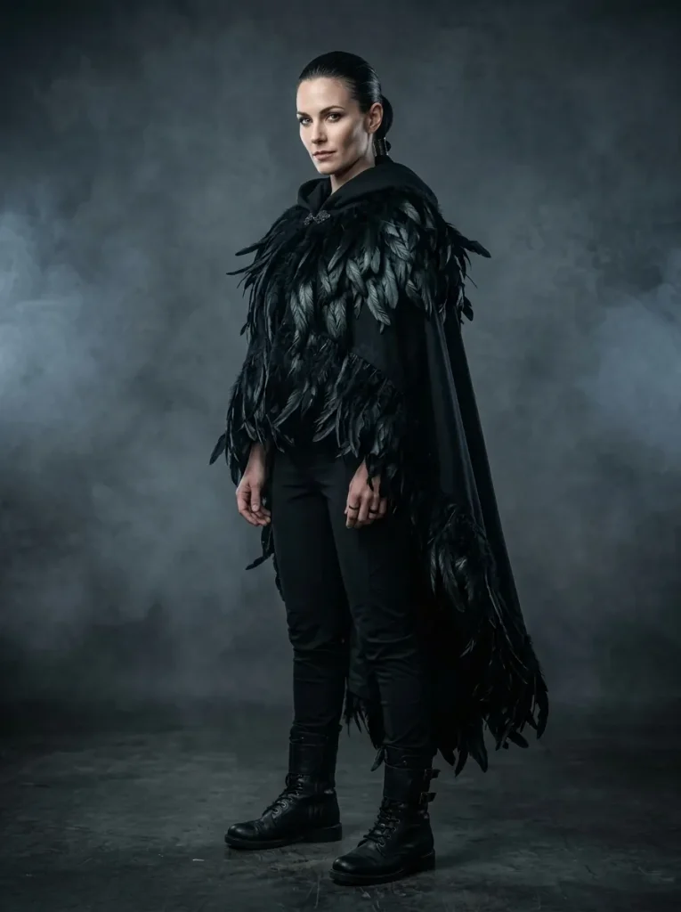 Raven Feather Shoulder Cloak