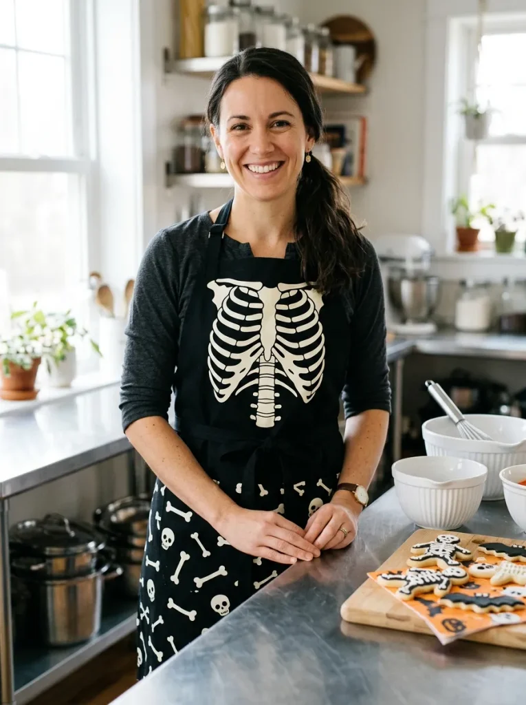 Skeleton Print Apron