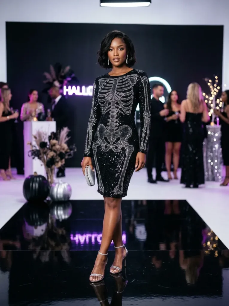Skeleton Sequin Dress