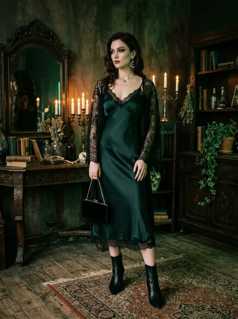 Witchy Satin Slip