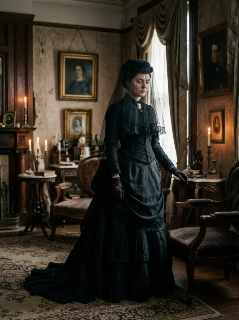 6. Victorian Mourning Lady