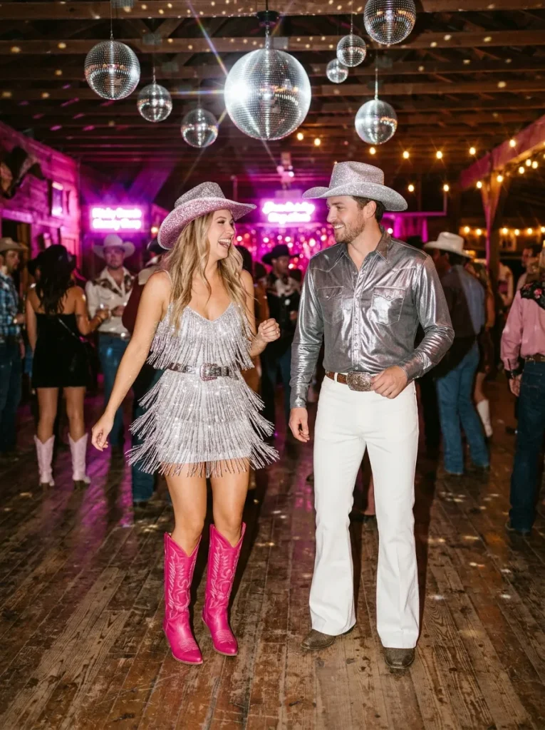 8. Disco Cowgirl Couple