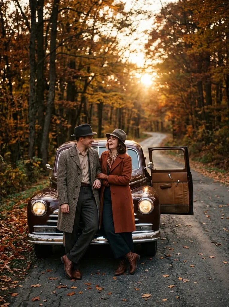 Classic Car Couple