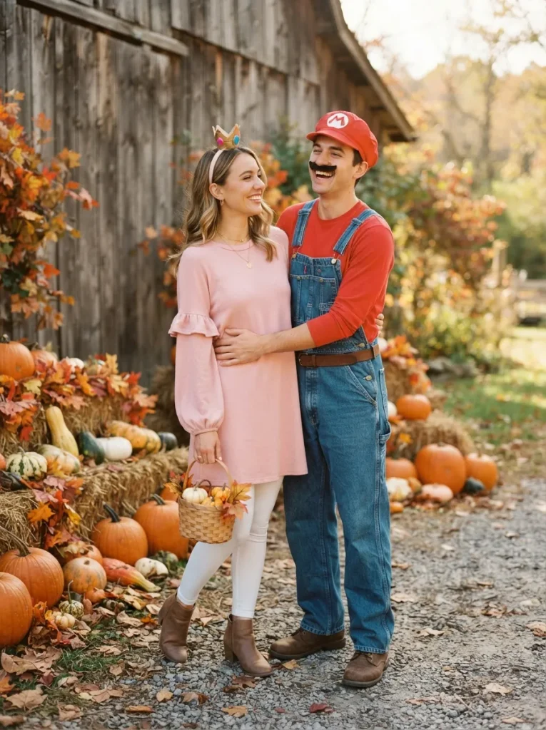 Denim Mario And Peach Looks