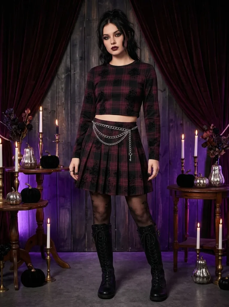 Gothic Plaid Set