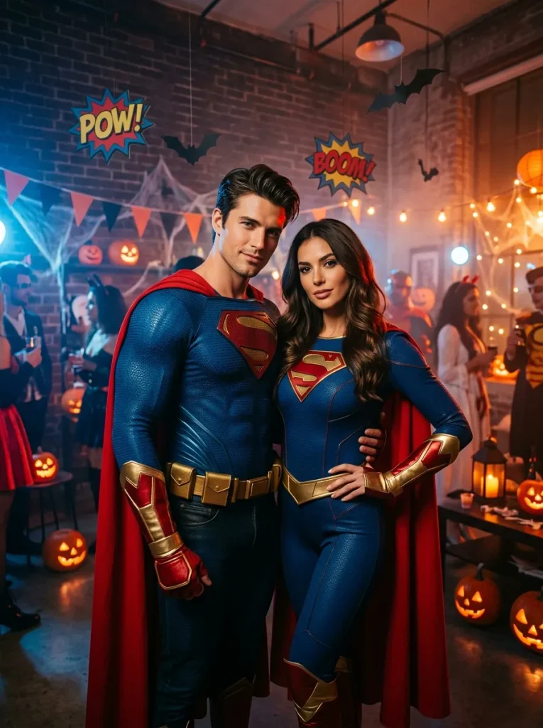 Halloween Couple Superhero Costumes