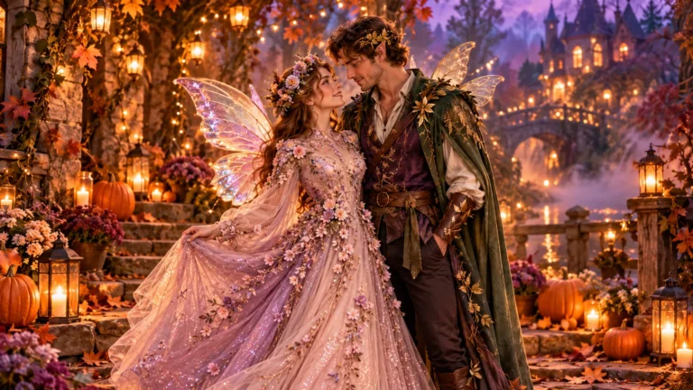 Halloween couple fairy costumes
