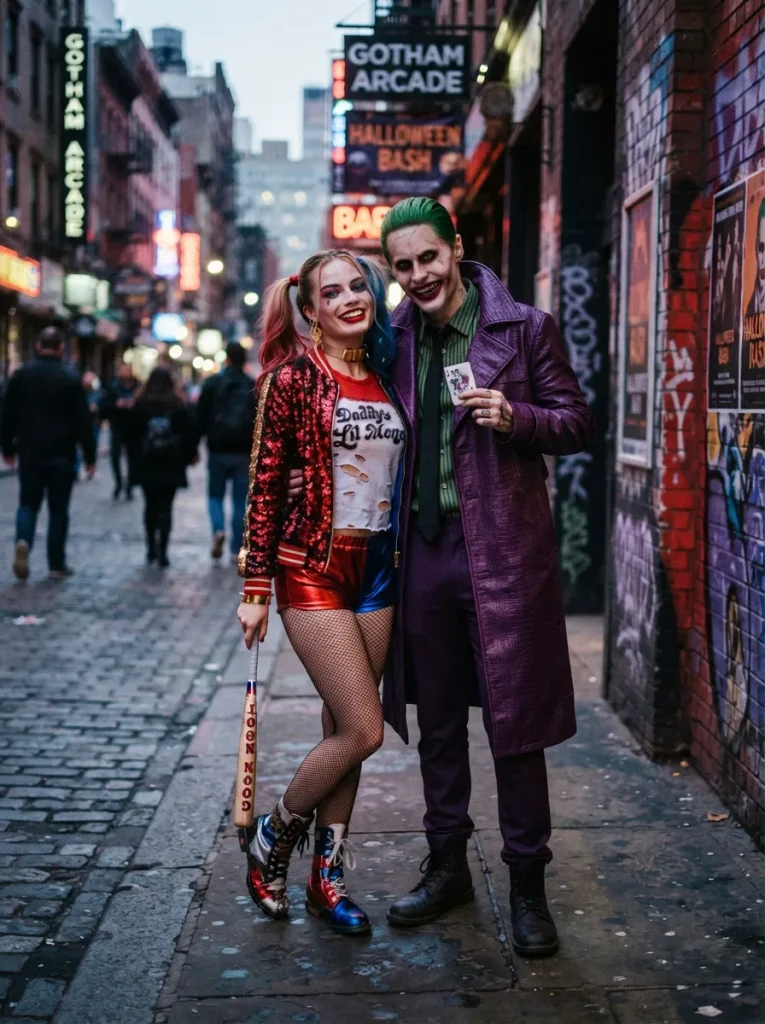Harley Blue Red Outfit