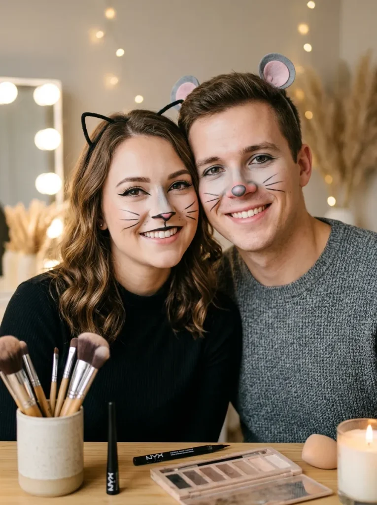 Minimalist Cat Mouse Makeup