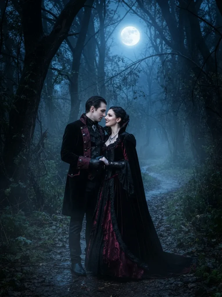 Moonlit Vampire Pair