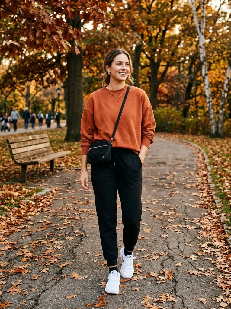 Orange Sweatshirt and Joggers