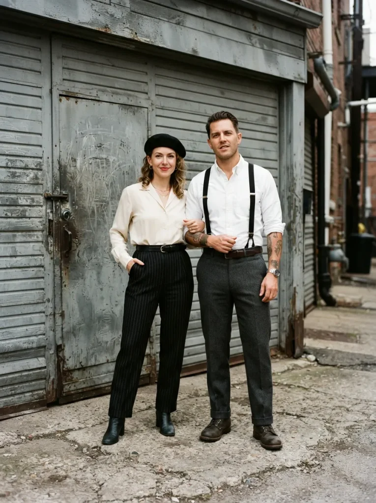 Pinstripe Suspender Duo