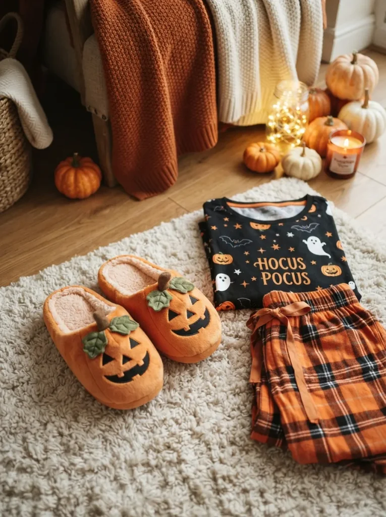 Pumpkin Face Slippers