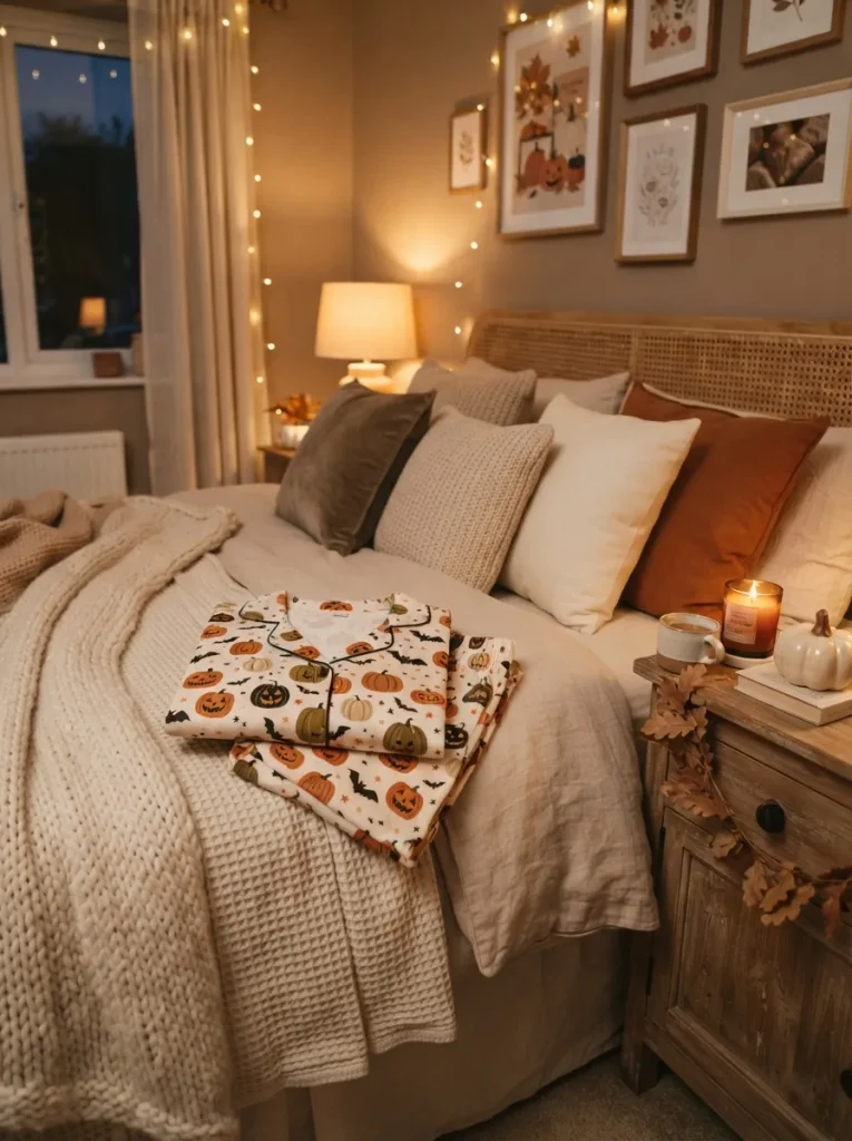 Pumpkin Print Pajama Sets