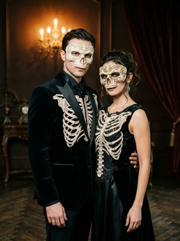 Skeleton Masquerade Couple