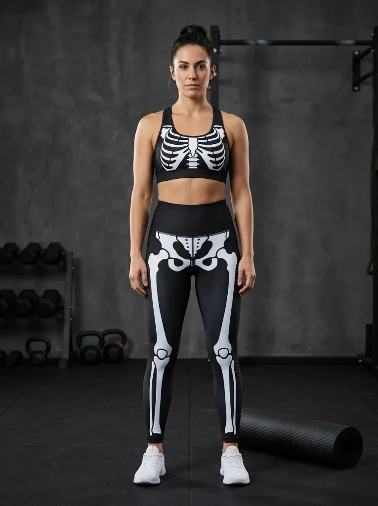 Skeleton Print Legging Set