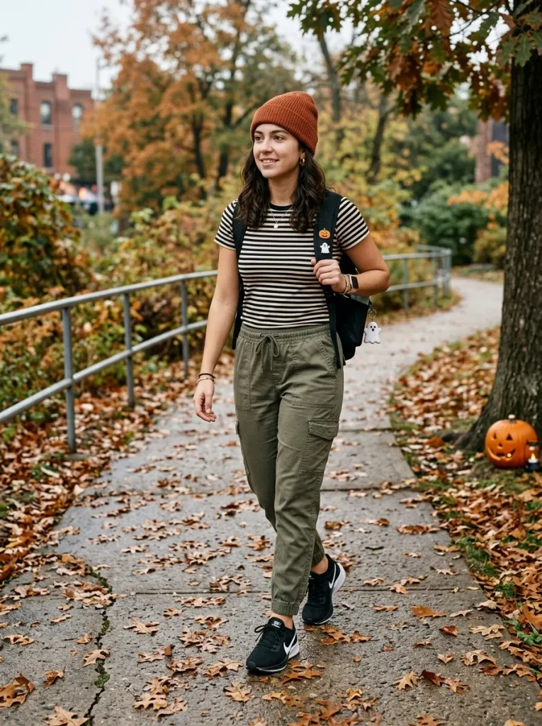 Striped Tee and Cargo Joggers