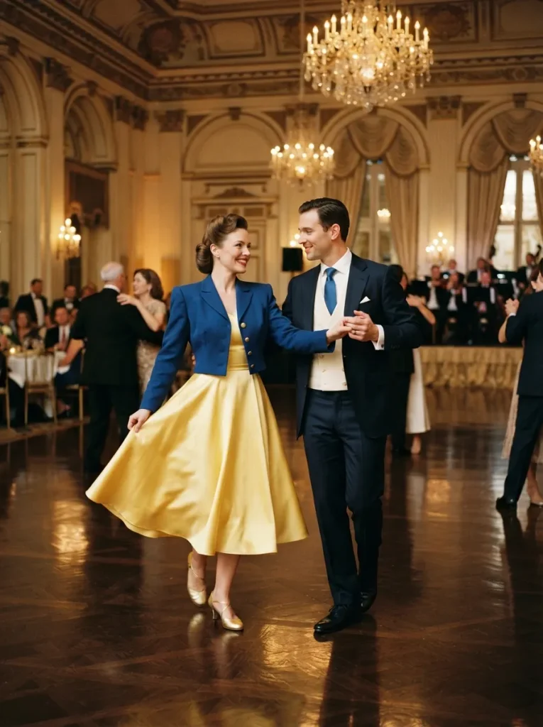 Tea Length Gold Gown