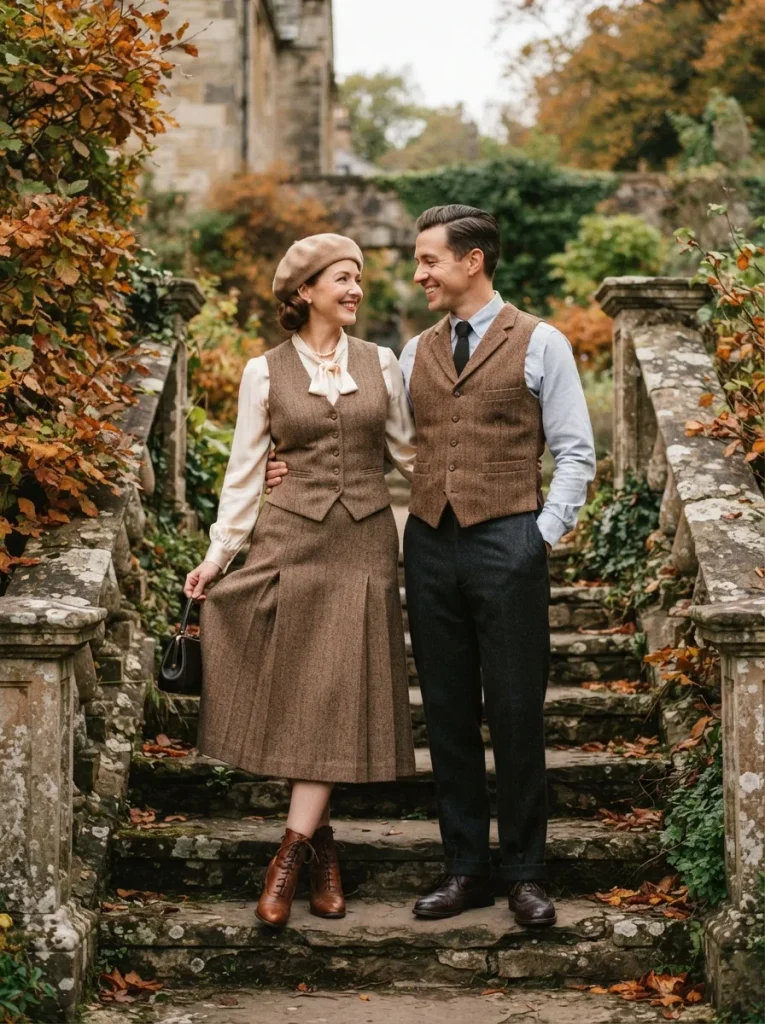 Tweed Waistcoat Layers